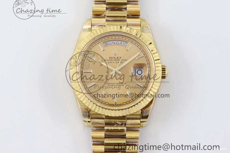Dial YG Steel 40mm 1:1 Best TWF A2836 Crystal Date 904L YG Edition on Bracelet Day YG 0430